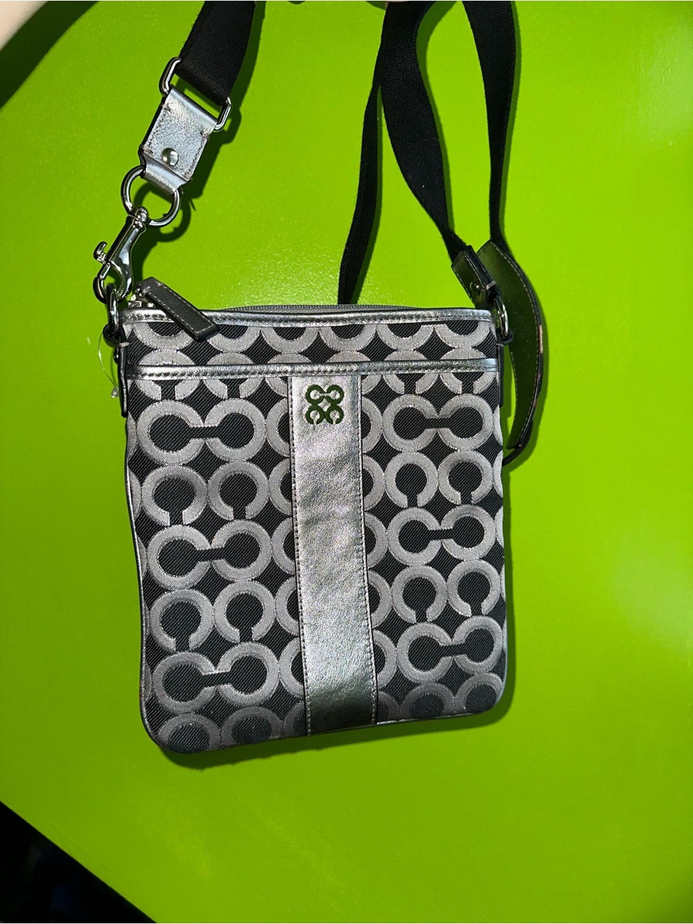 Coach Julia Op Art Signature Crossbody Swingpack